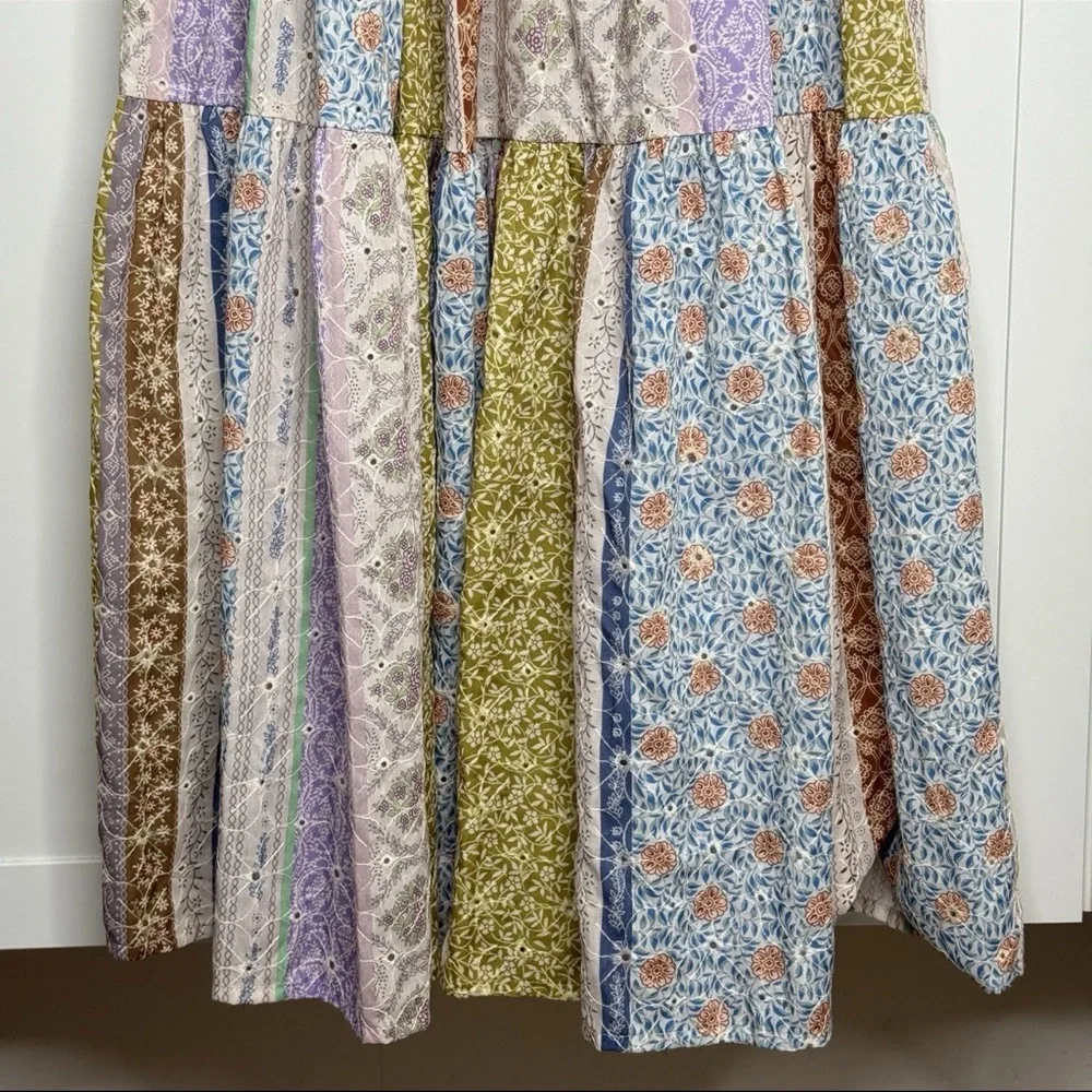 Dress Forum Los Angeles Maxi Gown Floral Patchwork Boho Hippie Cottagecore Fairy - Picture 5 of 16